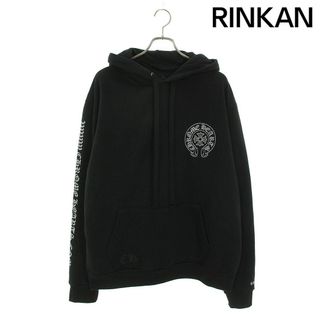 クロムハーツ(Chrome Hearts)のクロムハーツ  WWW.CHROMEHEARTS.COM SILVER GLITTER HOODIE オンライン限定グリッターバックプリントプルオーバーパーカー メンズ L(パーカー)