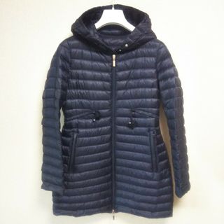 モンクレール(MONCLER)のモンクレール Barbel ダウンコート フード レディース ネイビー サイズ0(ダウンコート)