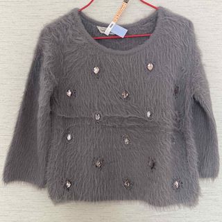 トラッゾドンナ(TORRAZZO DONNA)の【中古品】TORRAZZO DONNA＊七分袖ビジューニット(ニット/セーター)