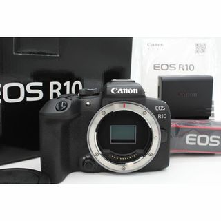 キヤノン(Canon)の＜＜シャッター数1,000回以下！化粧箱付き！＞＞【新級品】CANON キヤノン ミラーレス EOS R10 ボディ ブラック #LE2024271(ミラーレス一眼)