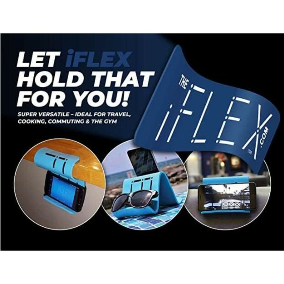 iFLEX スマホスタンド タブレット 変形自在 シリコン製 クラシックブルー スマホ/家電/カメラのスマホアクセサリー(その他)の商品写真