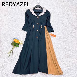 REDYAZEL - 【新品】ベルトなし　レディアゼル　サイドプリーツバイカラーワンピース