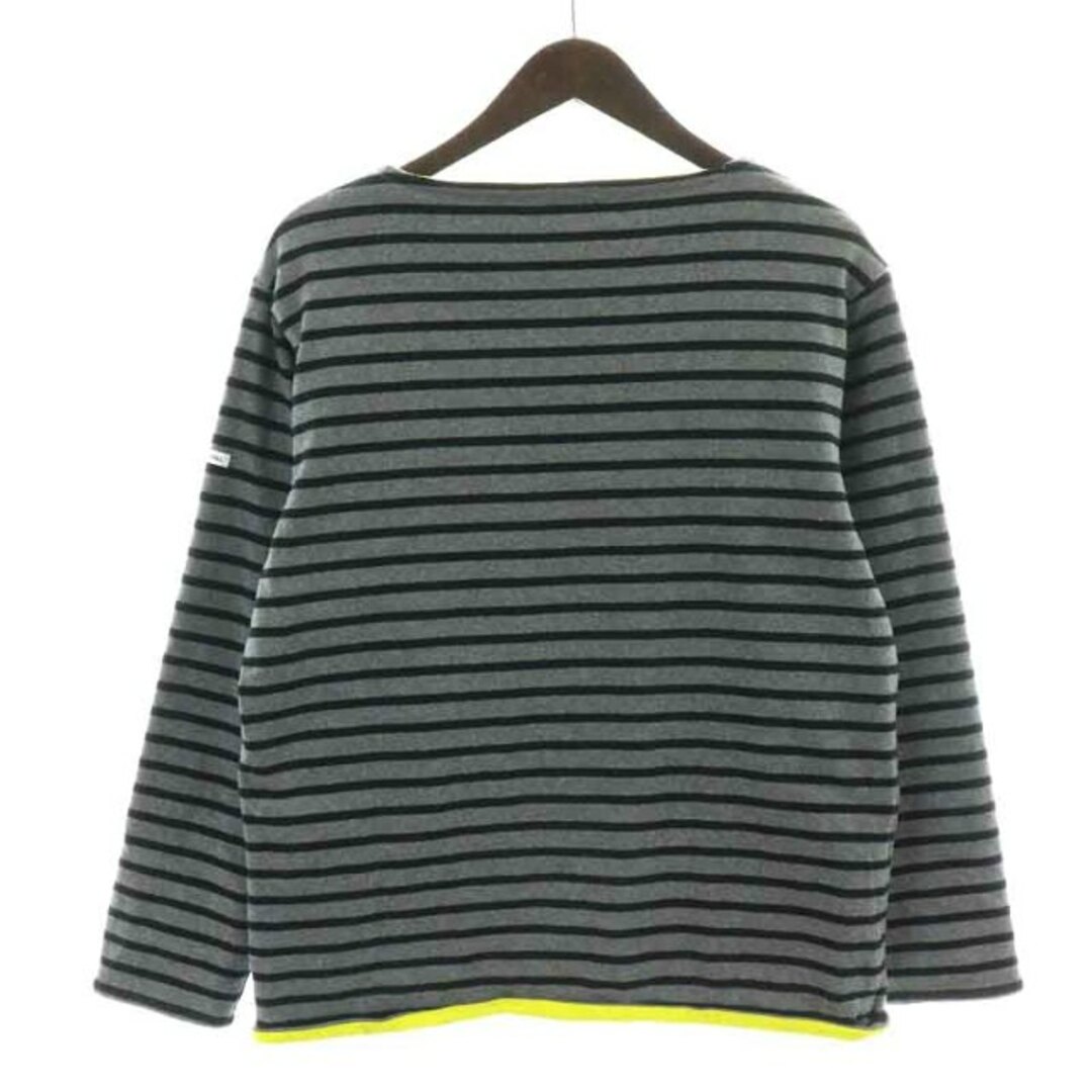ORCIVAL(オーシバル)のORCIVAL バスクシャツ Tシャツ ボーダー 3 S グレー 黒 黄緑 メンズのトップス(Tシャツ/カットソー(七分/長袖))の商品写真