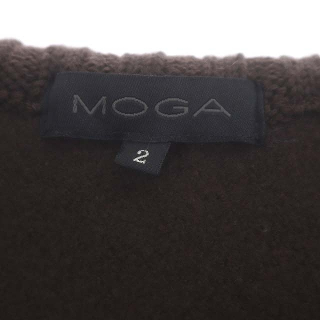 MOGA(モガ)のモガ ロングカーディガン コーディガン アウター ニット切替 リボンベルト付き レディースのジャケット/アウター(その他)の商品写真