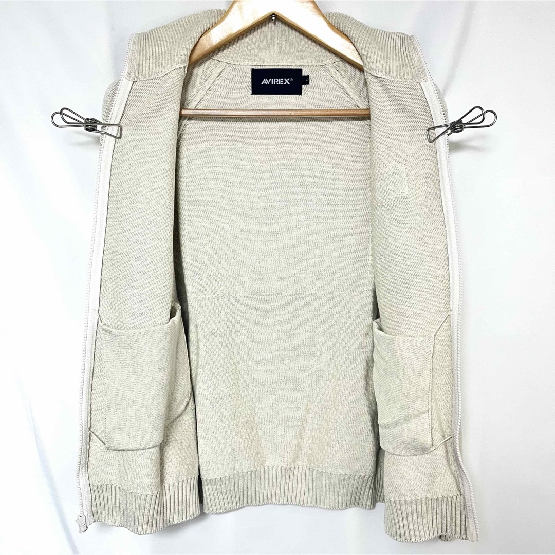 AVIREX(アヴィレックス)のAVIREX トップガン　COTTON STAND ZIP SWEATER L メンズのトップス(ニット/セーター)の商品写真