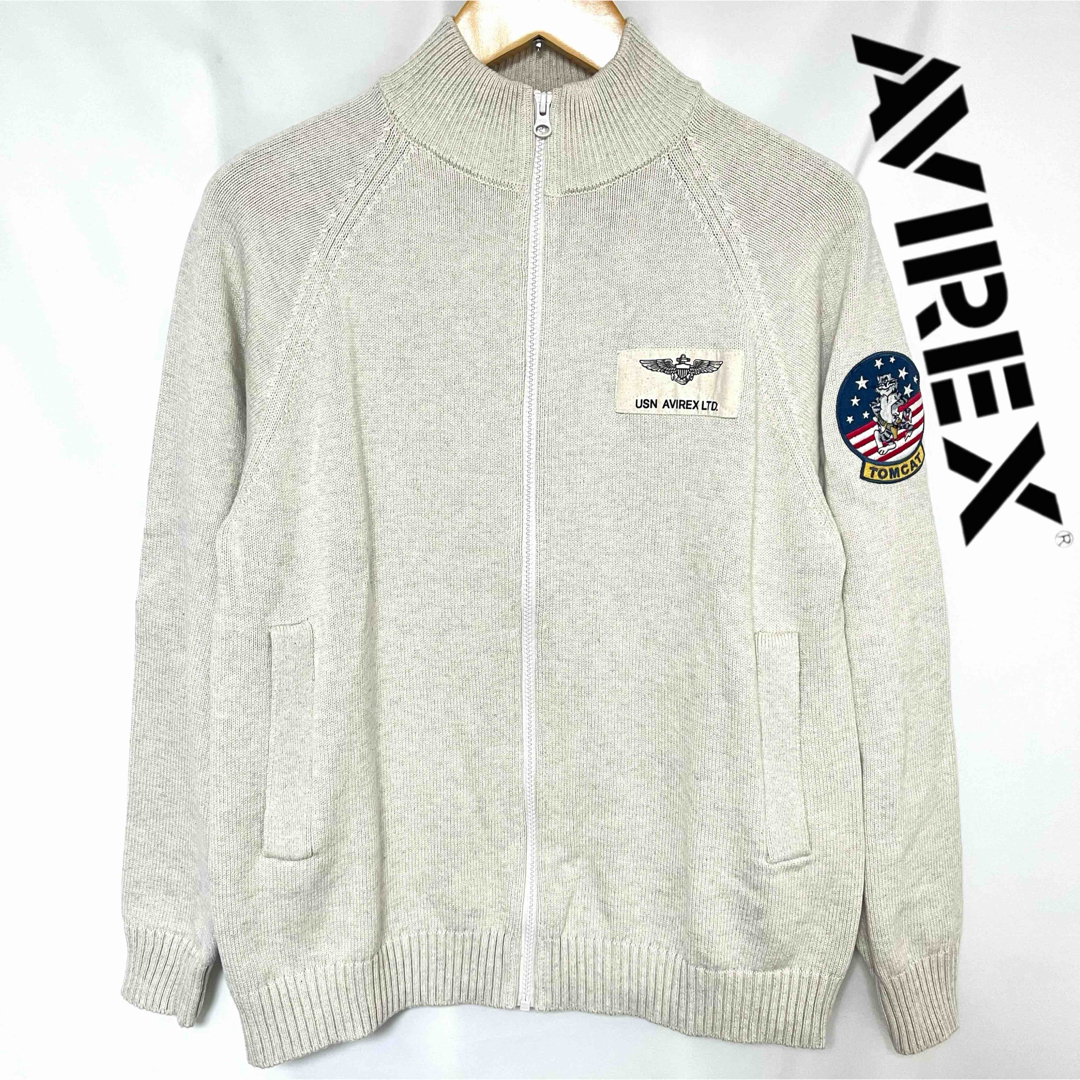 AVIREX(アヴィレックス)のAVIREX トップガン　COTTON STAND ZIP SWEATER L メンズのトップス(ニット/セーター)の商品写真