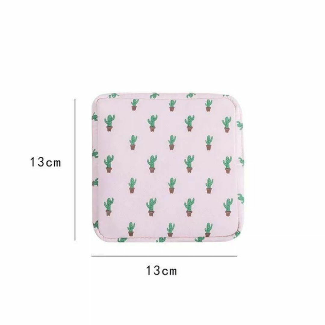 【追跡配送】小物入れ 化粧ポーチ サニタリー サボテン ピンク 可愛い デザイン レディースのファッション小物(ポーチ)の商品写真