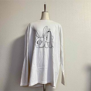 うさぎ Tシャツ 長袖 白 ファンキーフルーツ funky fruit