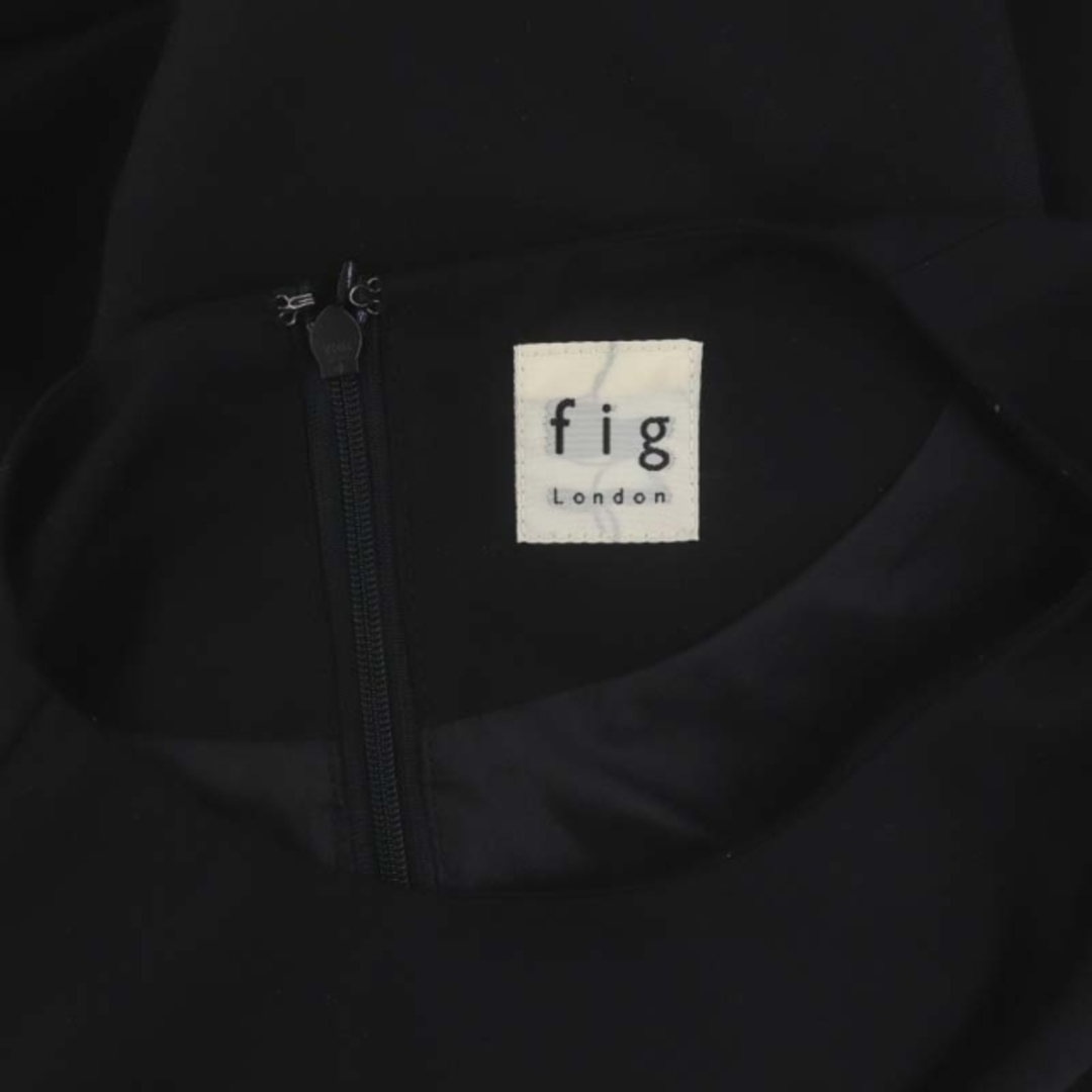fig London(フィグロンドン)のフィグロンドン プリーツワンピース ロング 長袖 F 黒 ブラック レディースのワンピース(ロングワンピース/マキシワンピース)の商品写真