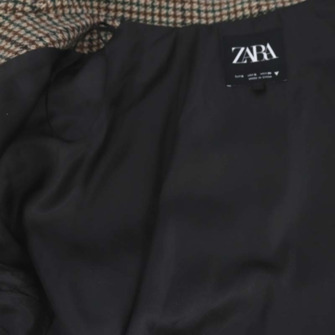 ZARA(ザラ)のザラ 千鳥柄チェスターコート アウター ロング ダブル 総裏地 ウール混 レディースのジャケット/アウター(その他)の商品写真