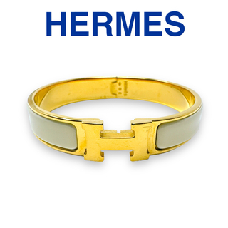 エルメス(Hermes)のエルメス バングル クリックH PM ゴールド アイボリー 金  ユニセックス(ブレスレット/バングル)
