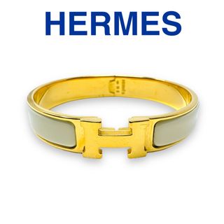 エルメス(Hermes)のエルメス バングル クリックH PM ゴールド アイボリー 金  ユニセックス(ブレスレット/バングル)