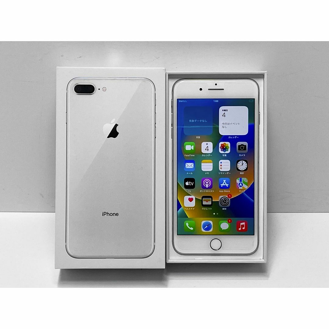 Apple(アップル)のiPhone8 Plus 64GB シルバー MQ9L2J／A SIMフリー16 スマホ/家電/カメラのスマートフォン/携帯電話(スマートフォン本体)の商品写真