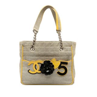 シャネル(CHANEL)のシャネル NO.5 チョコバー カメリア チェーン ハンドバッグ A31573 キャンバス レディース CHANEL 【1-0144241】(ハンドバッグ)