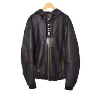 ディーゼル(DIESEL)のディーゼル DIESEL レザー パーカー フーディー ジップアップ 羊革 L(パーカー)