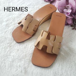 エルメス(Hermes)のHERMES ウエッジソール サンダル 38(サンダル)