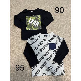 バースデイ(バースデイ)のロンT♡ブラック　2枚セット　90＆95サイズ(Tシャツ/カットソー)