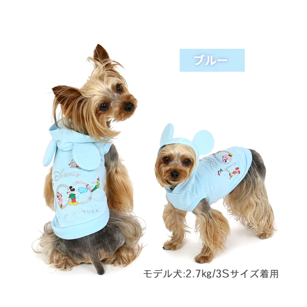 PET PARADISE(ペットパラダイス)のディズニー100周年限定 パーカー 《ピンク / ブルー》 小型犬 その他のペット用品(犬)の商品写真