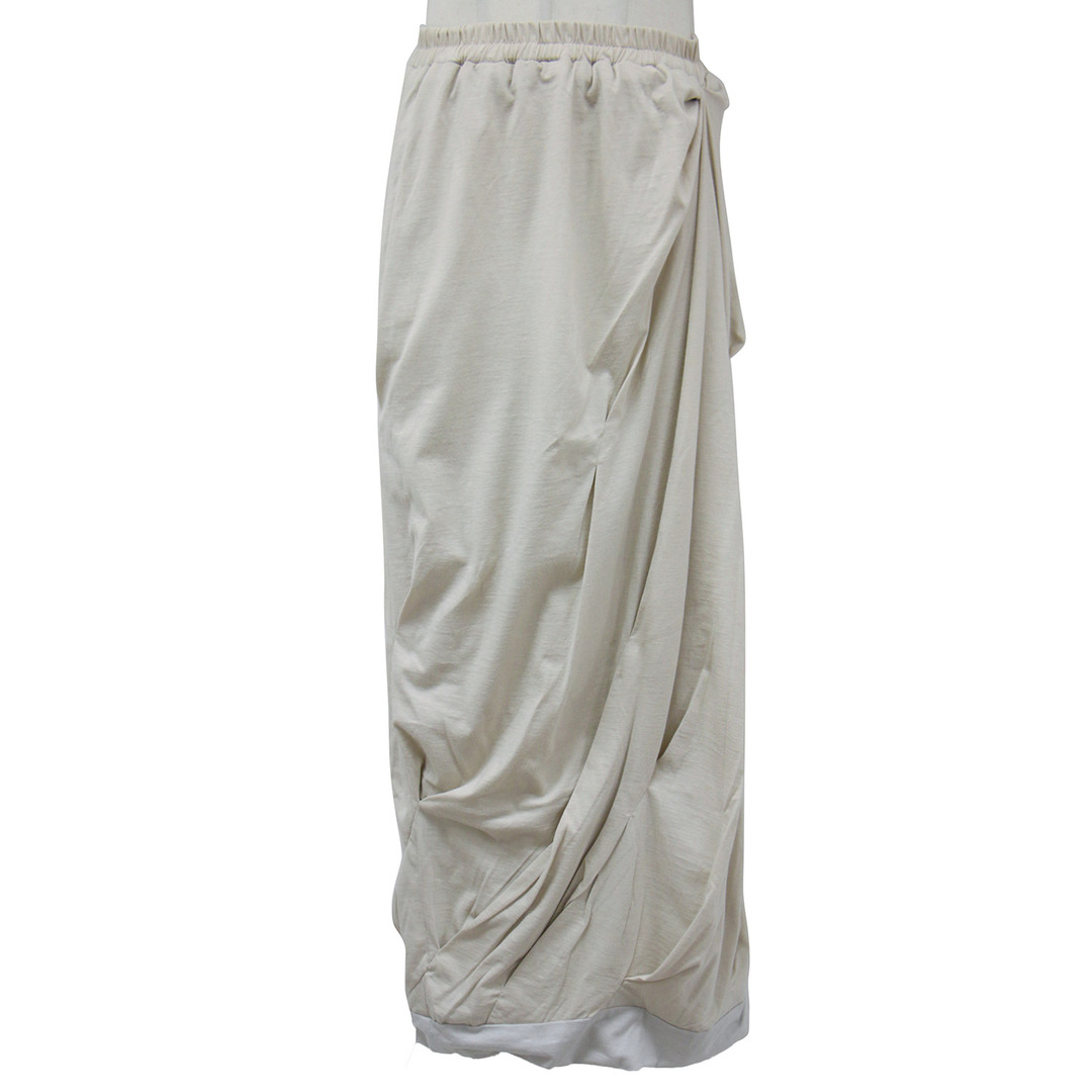 JANE SMITH - 美品 JANE SMITH ジェーンスミス スカート ロング ボトムス ベージュ 36(S) レイヤード タック カットソー LAYERED TUCK SKIRT 24春夏 おしゃれ シンプル 無地 きれいめ 大人女子 ブランド 上品 エレガント フェミニン【レディース】【中古】