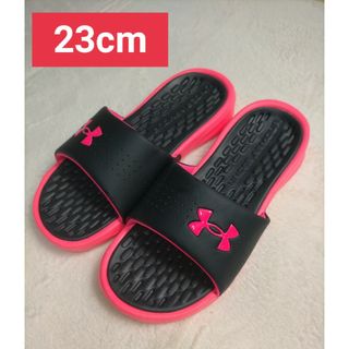 アンダーアーマー(UNDER ARMOUR)のアンダーアーマー サンダル 23cm ブラック ピンク シャワーサンダル UA(サンダル)