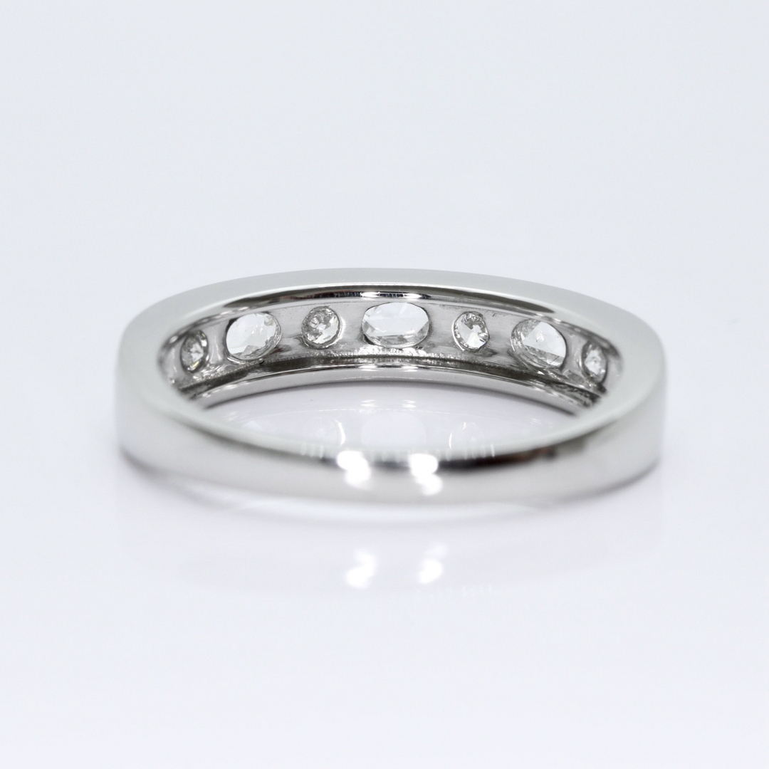 プラチナ  ローズカットダイヤモンド　エタニティーリング レディースのアクセサリー(リング(指輪))の商品写真