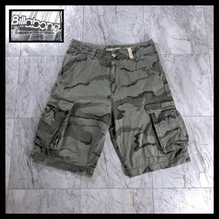 ビラボン(billabong)の00s Billabong ワイド カーゴショーツ オールドサーフ カモフラ迷彩(ショートパンツ)