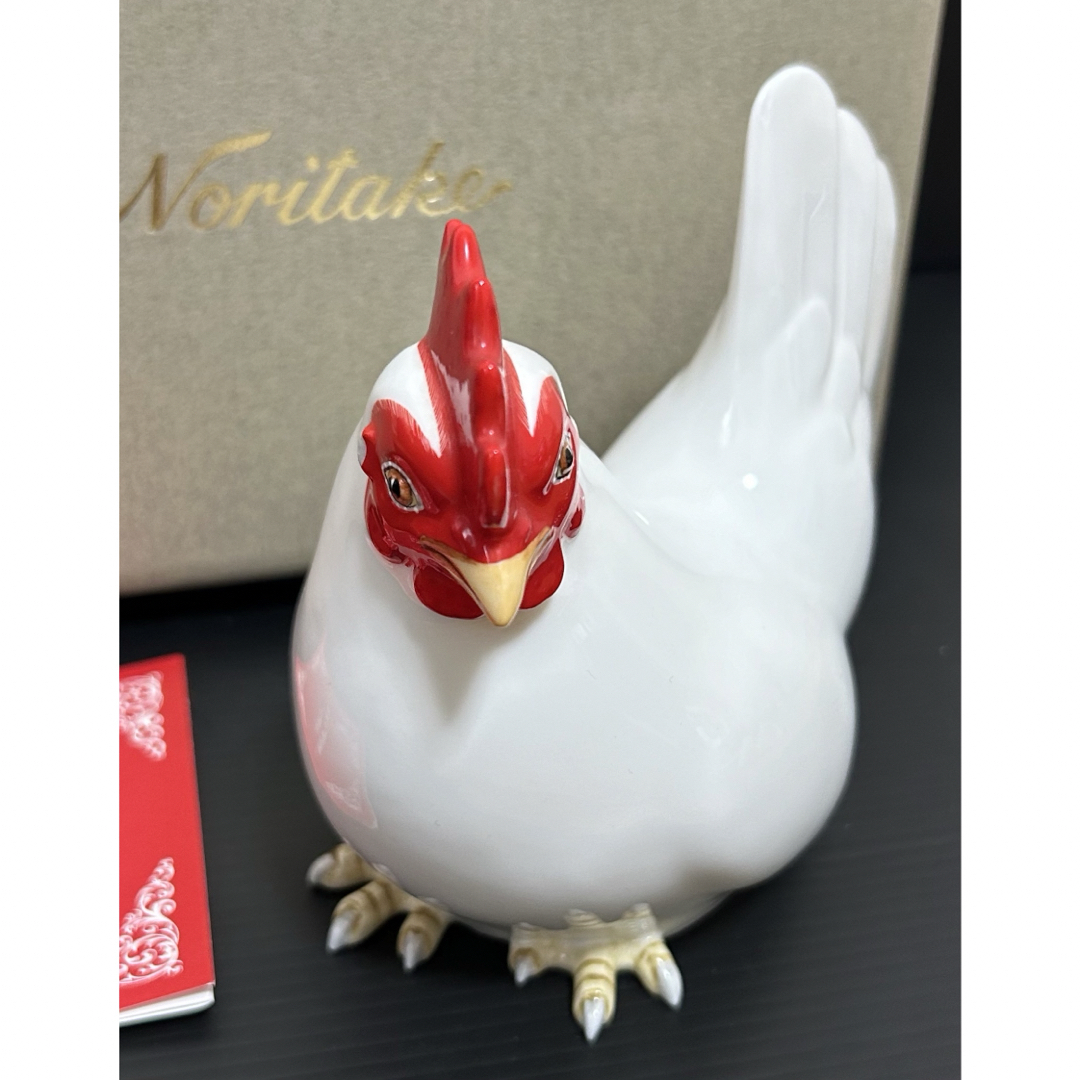 Noritake(ノリタケ)の★美品　ノリタケ　スタジオコレクション　鶏　フィギュリン 置物 インテリア/住まい/日用品のインテリア小物(置物)の商品写真