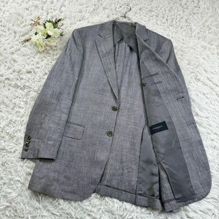 バーバリー(BURBERRY)の美品 入手困難 BURBERRY テーラードジャケット XL リネン混 背抜き(テーラードジャケット)