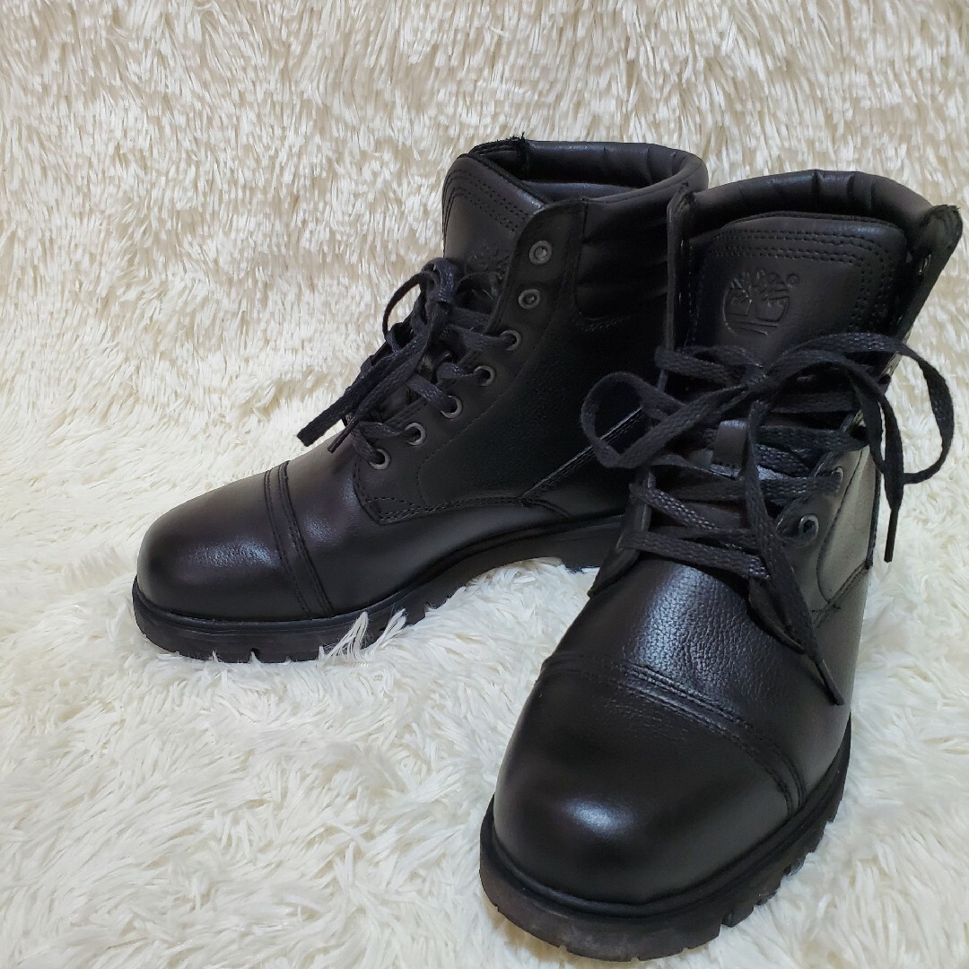 Timberland(ティンバーランド)の【美品】Timberland　定番　黒ブーツ　レザー　格好いい　ブラック メンズの靴/シューズ(ブーツ)の商品写真