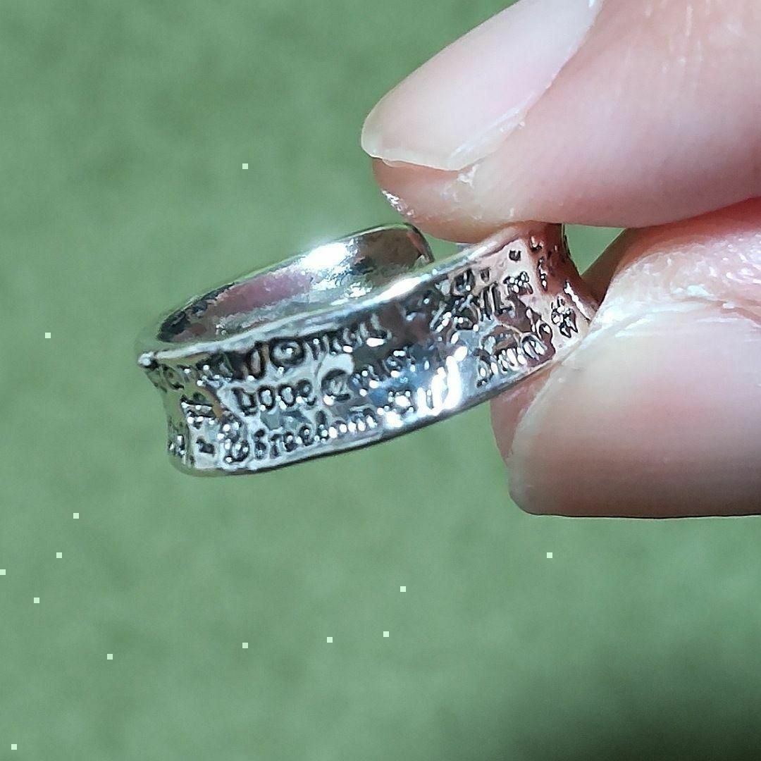 リング　指輪　シルバー　英字　絵文字　古代文字　ナバホ レディースのアクセサリー(リング(指輪))の商品写真