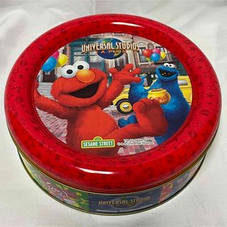 セサミストリート(SESAME STREET)のUSJ ユニバ セサミストリート キャラクター 丸型お菓子缶ケース 小物入れ(キャラクターグッズ)