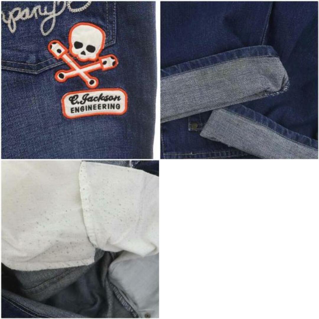 other(アザー)のジーユニット 刺繍 デニムパンツ ジーンズ ストレート 34 青 ブルー メンズのパンツ(デニム/ジーンズ)の商品写真