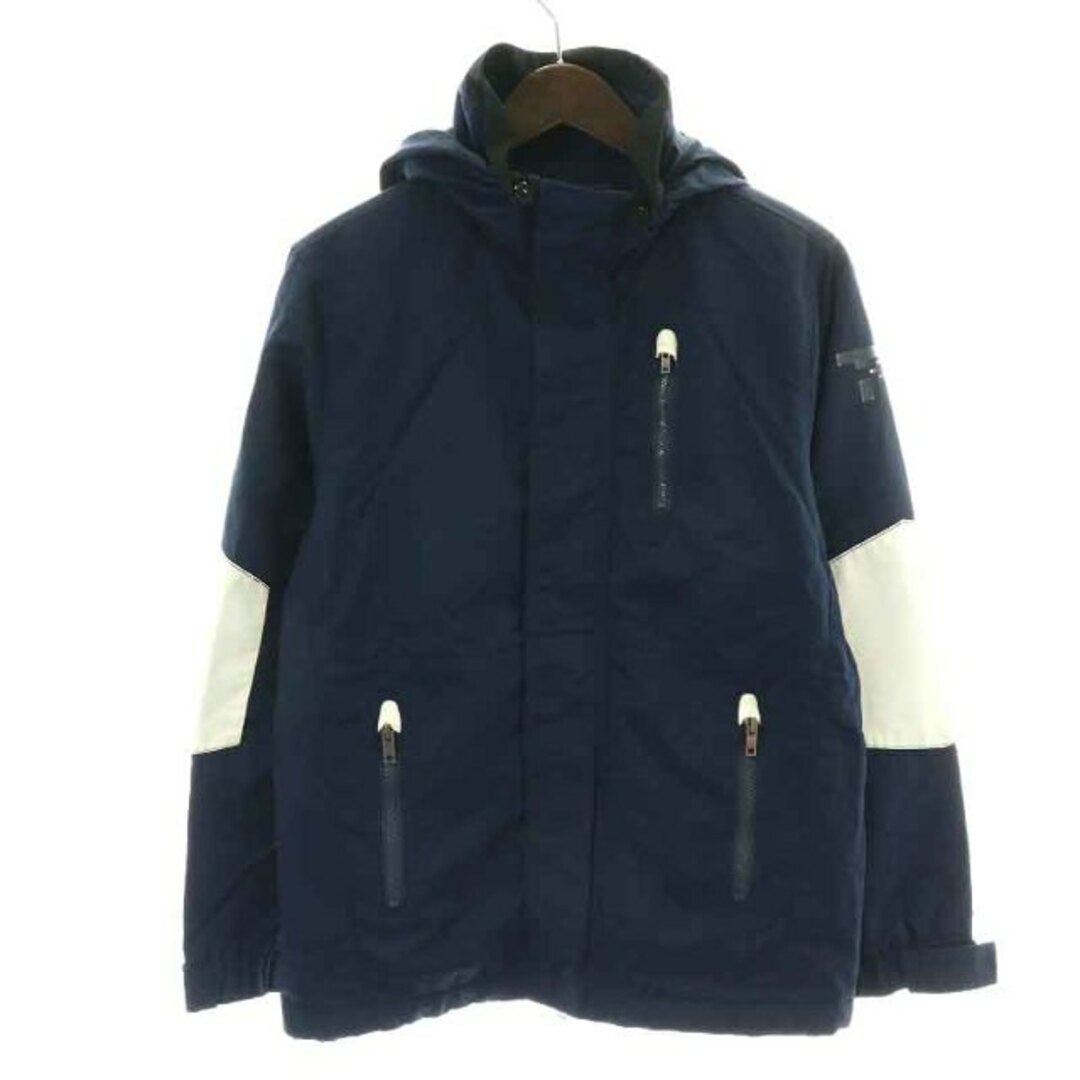 TOMMY HILFIGER(トミーヒルフィガー)のTOMMY HILFIGER ブルゾン ジャケット フード S 紺 白 メンズのジャケット/アウター(ブルゾン)の商品写真