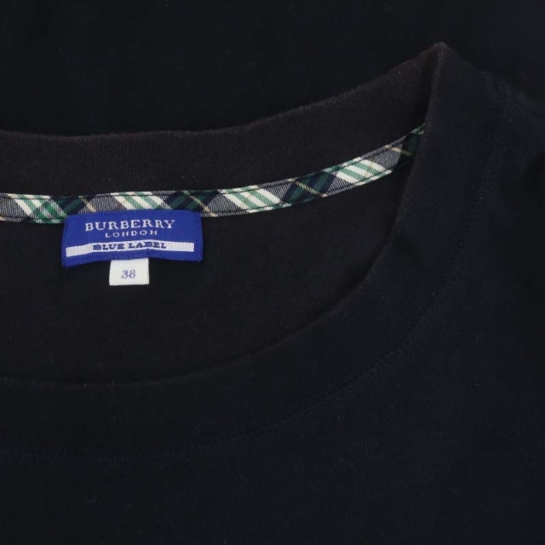 BURBERRY BLUE LABEL(バーバリーブルーレーベル)のバーバリーブルーレーベル Tシャツ カットソー 半袖  38 S 紺 緑 レディースのトップス(Tシャツ(半袖/袖なし))の商品写真