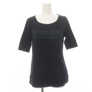 バーバリーブルーレーベル(BURBERRY BLUE LABEL)のバーバリーブルーレーベル Tシャツ カットソー 半袖  38 S 紺 緑(Tシャツ(半袖/袖なし))