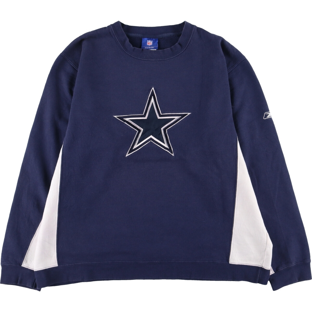 Reebok(リーボック)の古着 リーボック Reebok NFL DALLAS COWBOYS ダラスカウボーイズ プリントスウェットシャツ トレーナー メンズXL /eaa411969 メンズのトップス(スウェット)の商品写真