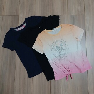 女の子半袖　三枚セット　130(Tシャツ/カットソー)