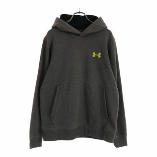 UNDER ARMOUR - アンダーアーマー 長袖 スウェットパーカー M グレー UNDER ARMOUR プルオーバー トレーナー 裏起毛 メンズ 古着 【240404】