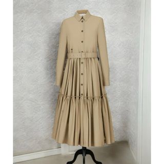 ディオール(Dior)の新品 DIOR ディオール 長袖 ベージュ ワンピース (ロングワンピース/マキシワンピース)