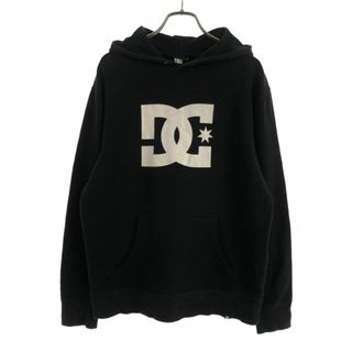 ディーシーシューズ(DC SHOES)のディーシーシューズ 長袖 スウェットパーカー S ブラック DC SHOES プルオーバー トレーナー メンズ 古着 【240404】(パーカー)