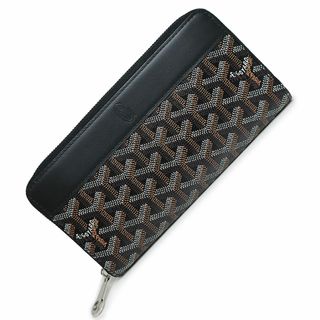 ゴヤール(GOYARD)のゴヤール ヘリンボーン マティニョン GM ウォレット ジップ ラウンドファスナー 長財布 PVCコーティングキャンバス カーフスキン レザー ブラック イエロー 黒 シルバー金具 MATIG2GM GOYARD（新品・未使用品）(長財布)