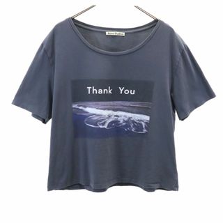 アクネストゥディオズ(Acne Studios)のアクネストゥディオズ プリント 半袖 Tシャツ S グレー ACNE STUDIOS メンズ 古着 【240404】 メール便可(Tシャツ/カットソー(半袖/袖なし))