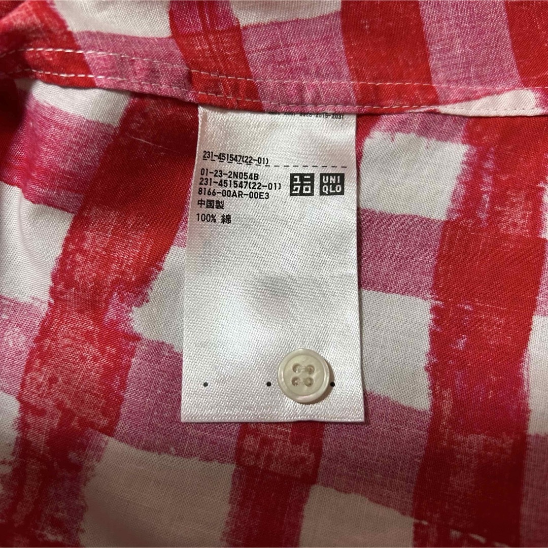 Marni(マルニ)の〈値下げ〉新品未使用　UNIQLO marni　タックブラウス　ノースリーブ　赤 レディースのトップス(シャツ/ブラウス(半袖/袖なし))の商品写真