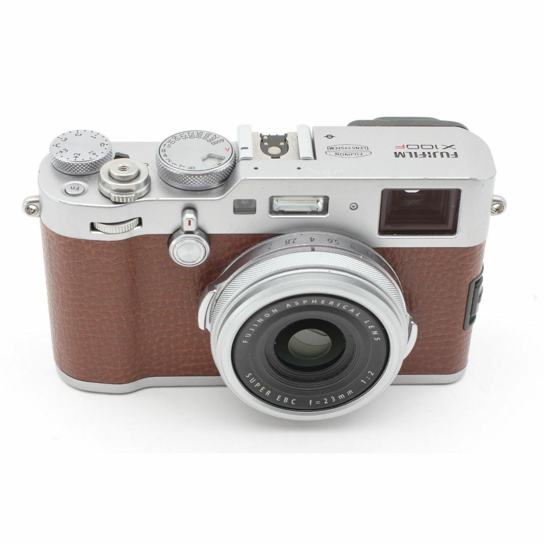 富士フイルム(フジフイルム)のショット数2,232枚 FUJIFILM X100F ブラウン スマホ/家電/カメラのカメラ(コンパクトデジタルカメラ)の商品写真