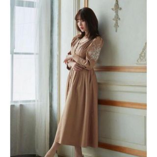 ハーリップトゥ(Her lip to)のherlipto jacaranda linenblend dress(ロングワンピース/マキシワンピース)