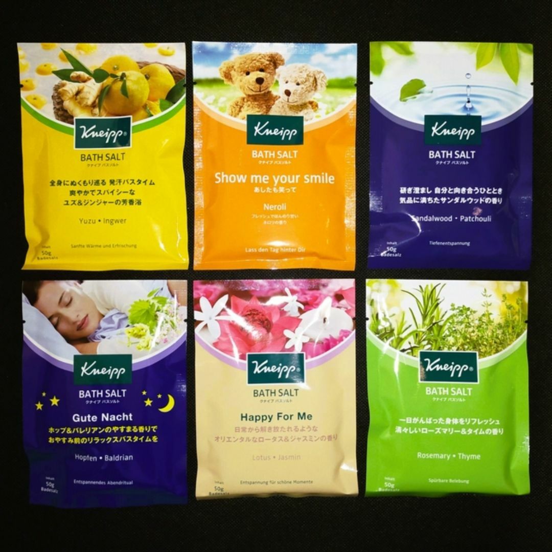 Kneipp(クナイプ)のクナイプ バスソルト 6袋 6種類 入浴剤 コスメ/美容のボディケア(入浴剤/バスソルト)の商品写真