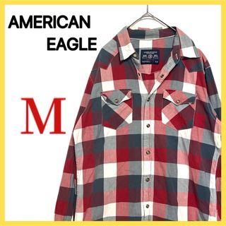 アメリカンイーグル(American Eagle)のアメリカンイーグル VINTAGE FIT 長袖 チェック柄シャツ コットン M(シャツ)