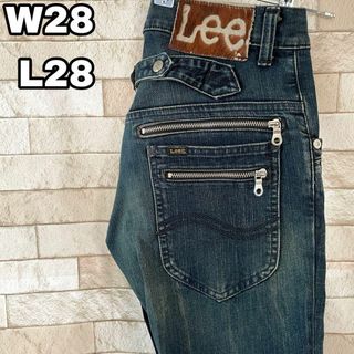 リー(Lee)のLee デニム ワンポイント刺繍ロゴ 革タグ W28(デニム/ジーンズ)