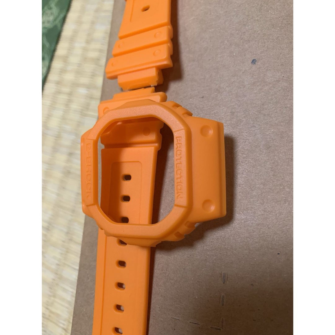 DW-5600系ベルベゼ　ベゼル　ベルト　バンド　オレンジ　橙　ELスピード メンズの時計(ラバーベルト)の商品写真
