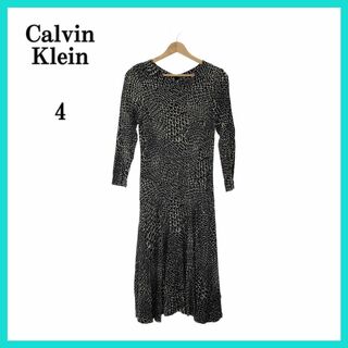 カルバンクライン(Calvin Klein)の美品 Calvin Klein カルバンクライン ワンピース 長袖 4(ロングワンピース/マキシワンピース)